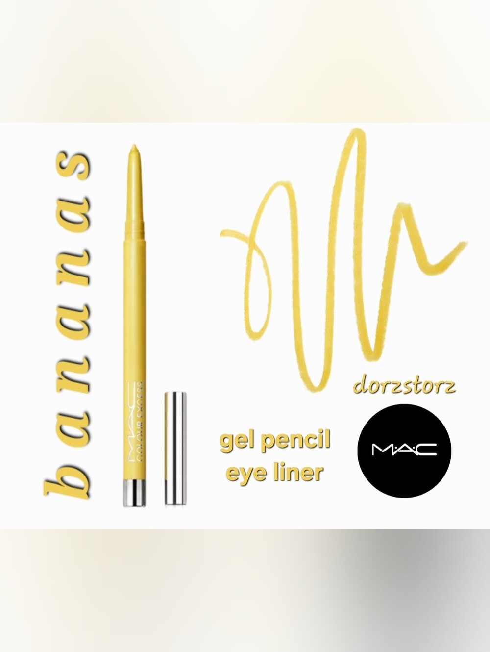 MAC • Colour Excess Gel Pencil Eyeliner • B A N A N A S • .01 oz • New in box